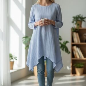 Women's Light Blue Tunic Top